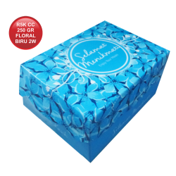 R5K CETAK COATED 250 FLORAL BIRU 2W